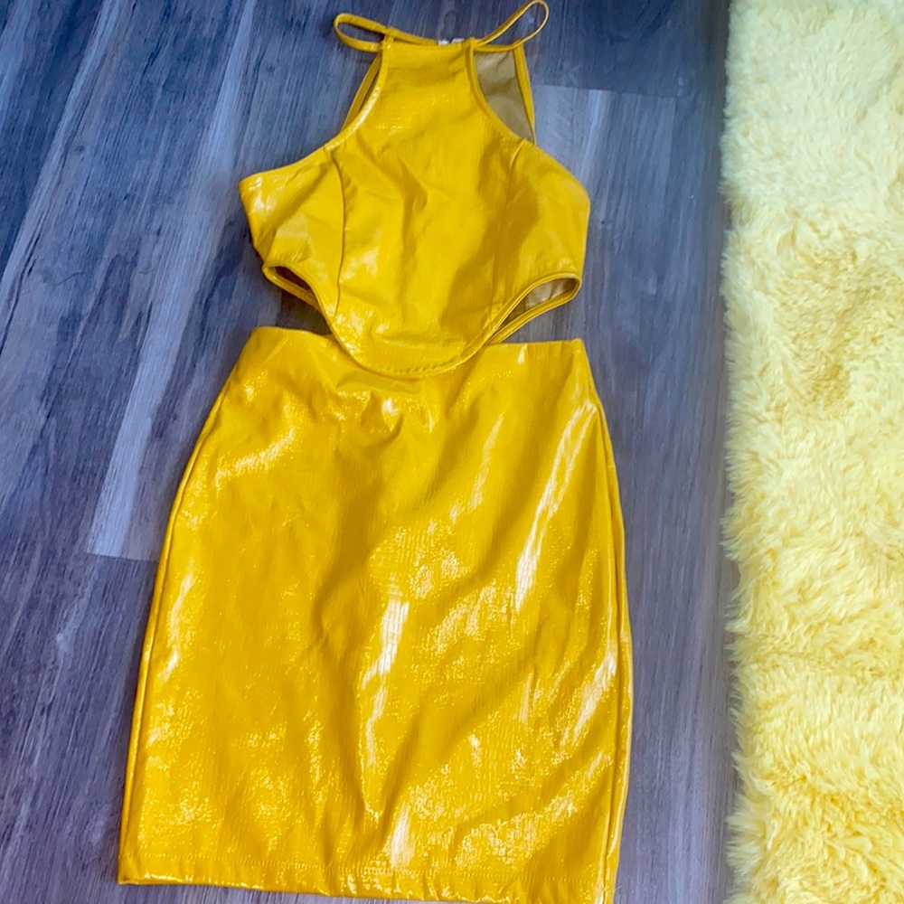 Mustard yellow dress